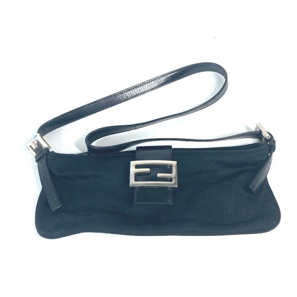 FENDI Logo FF shoulder bag Shoulder Bag Nylon Black